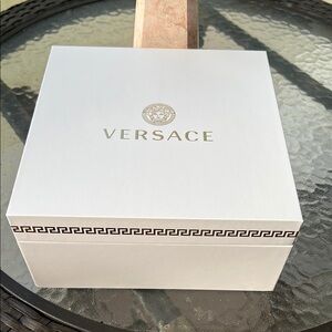 Versace gift or storage box .. white with gold New
